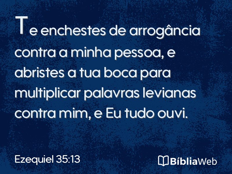 Ezequiel 35:13 em imagem para compartilhar