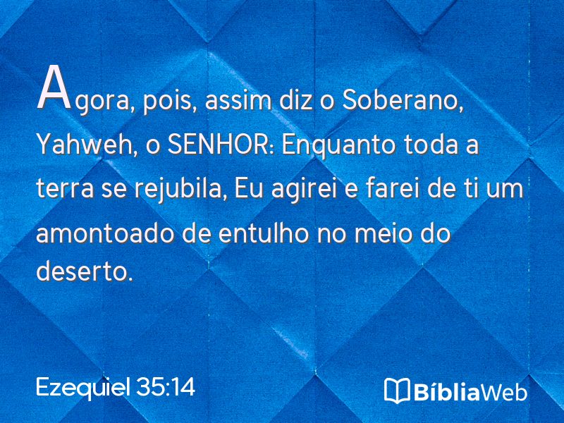 Ezequiel 35:14 em imagem para compartilhar