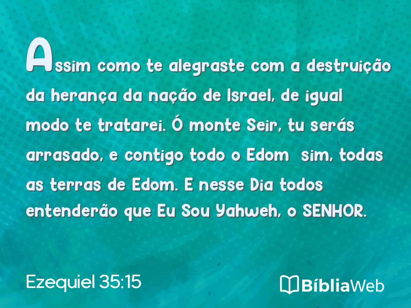 Ezequiel 35:15 em imagem para compartilhar