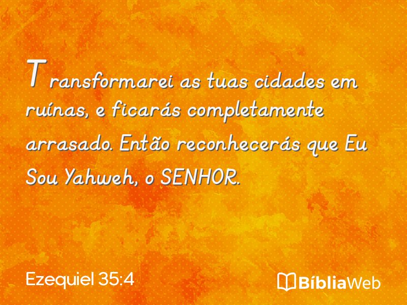 Ezequiel 35:4 em imagem para compartilhar