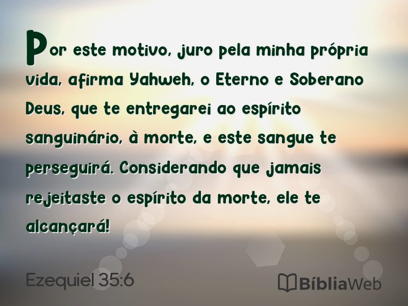 Ezequiel 35:6 em imagem para compartilhar