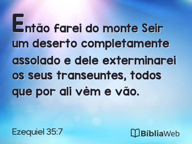 Ezequiel 35:7 em imagem para compartilhar