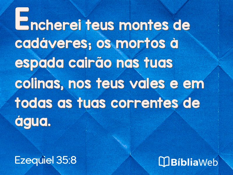 Ezequiel 35:8 em imagem para compartilhar