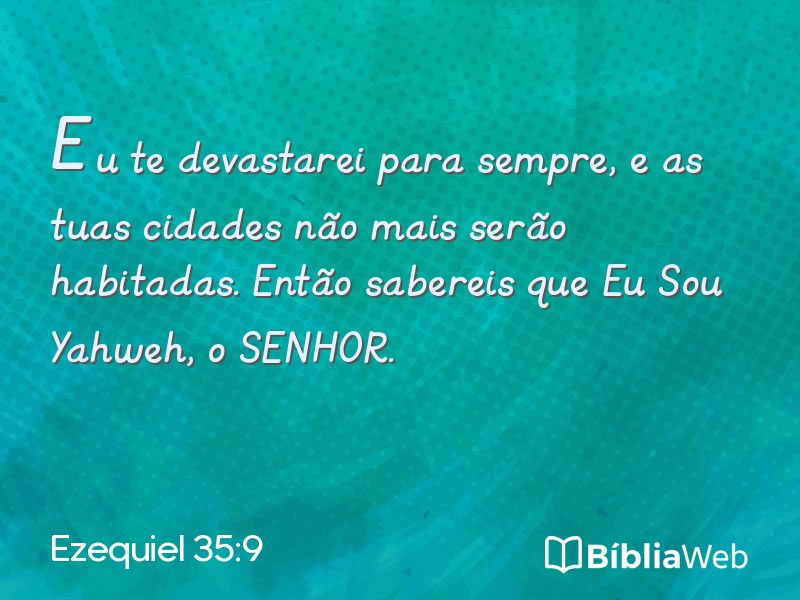 Ezequiel 35:9 em imagem para compartilhar