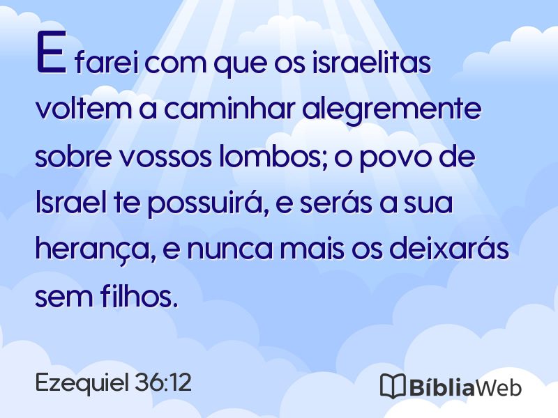 Ezequiel 36:12 em imagem para compartilhar