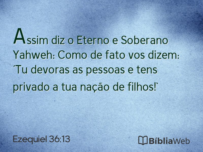 Ezequiel 36:13 em imagem para compartilhar