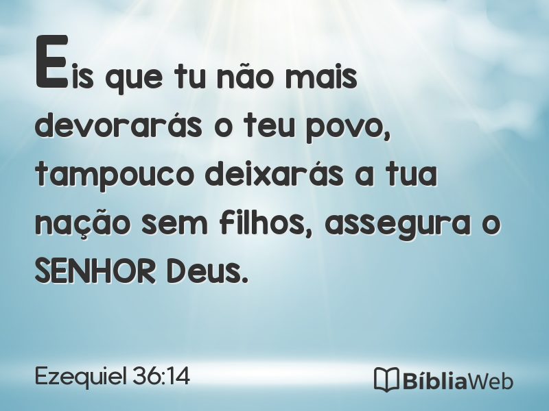 Ezequiel 36:14 em imagem para compartilhar