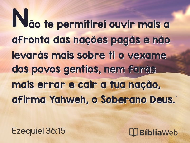Ezequiel 36:15 em imagem para compartilhar