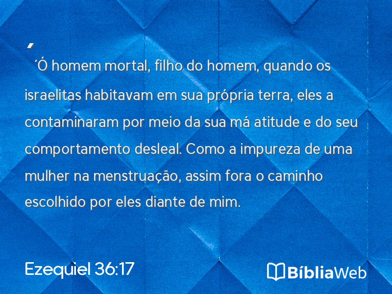 Ezequiel 36:17 em imagem para compartilhar