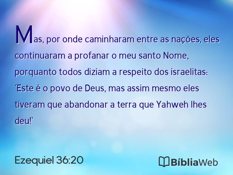 Ezequiel 36:20 em imagem para compartilhar