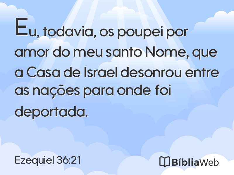 Ezequiel 36:21 em imagem para compartilhar