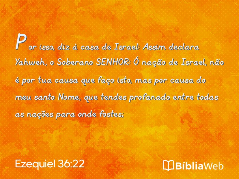 Ezequiel 36:22 em imagem para compartilhar