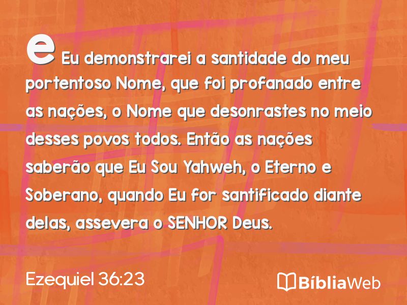 Ezequiel 36:23 em imagem para compartilhar