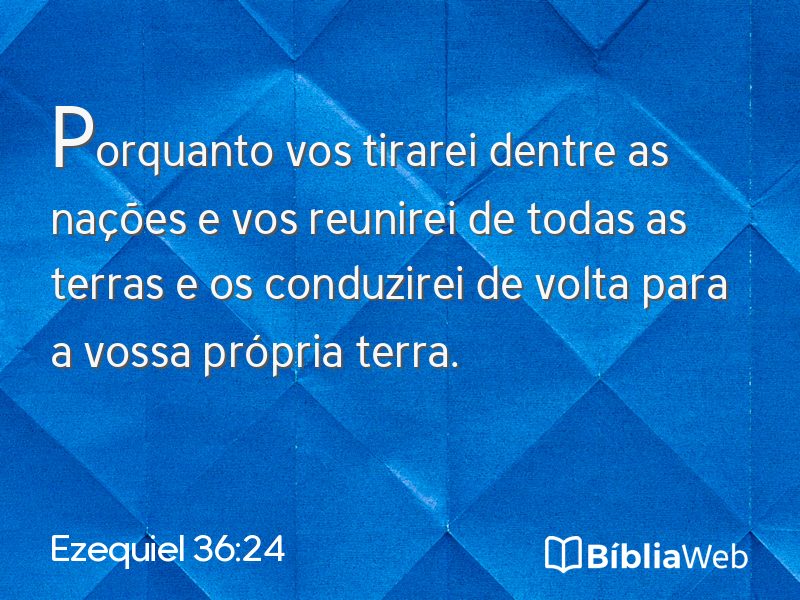 Ezequiel 36:24 em imagem para compartilhar