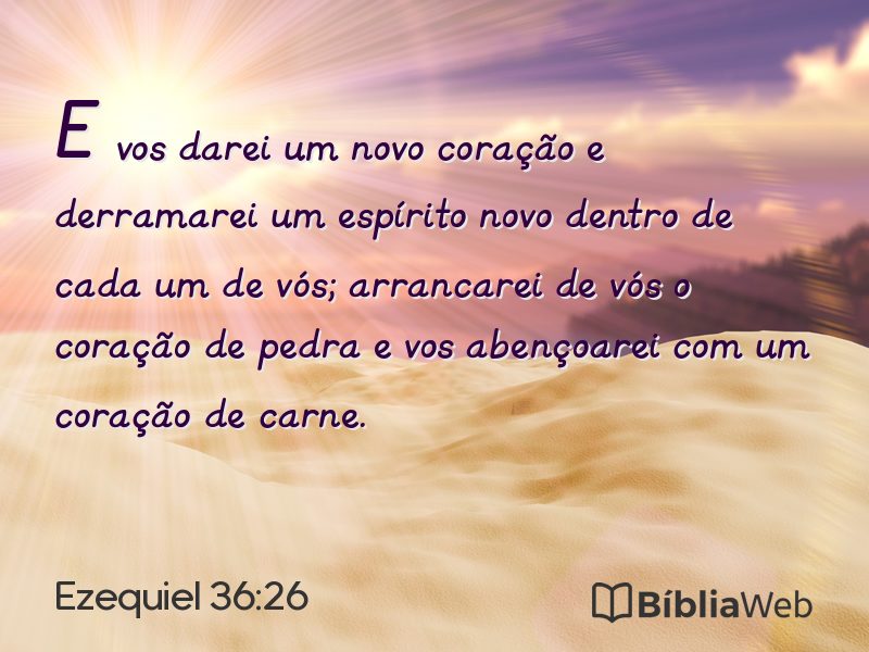 Ezequiel 36:26 em imagem para compartilhar