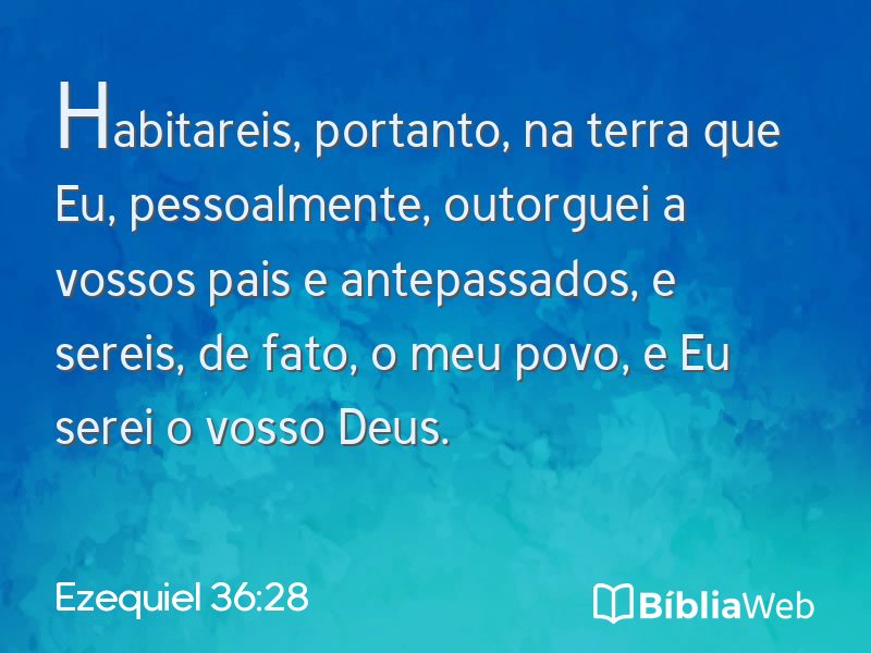 Ezequiel 36:28 em imagem para compartilhar