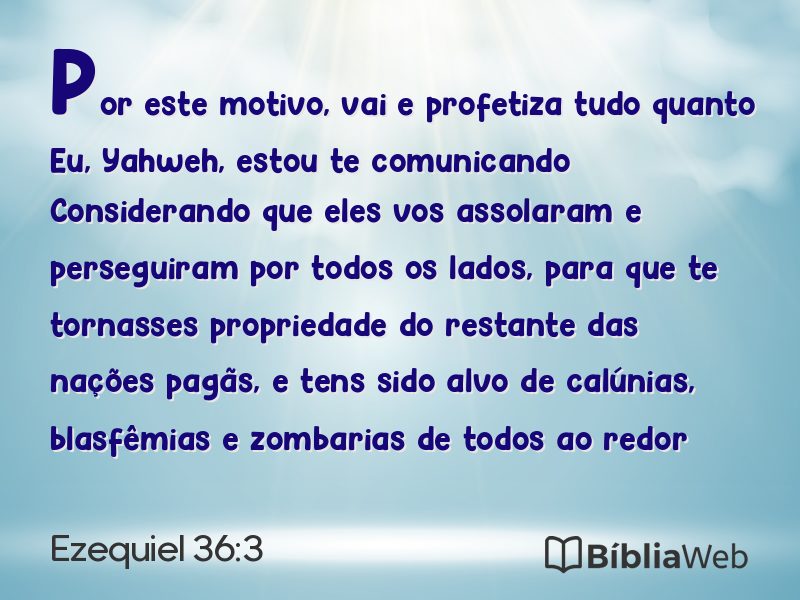 Ezequiel 36:3 em imagem para compartilhar