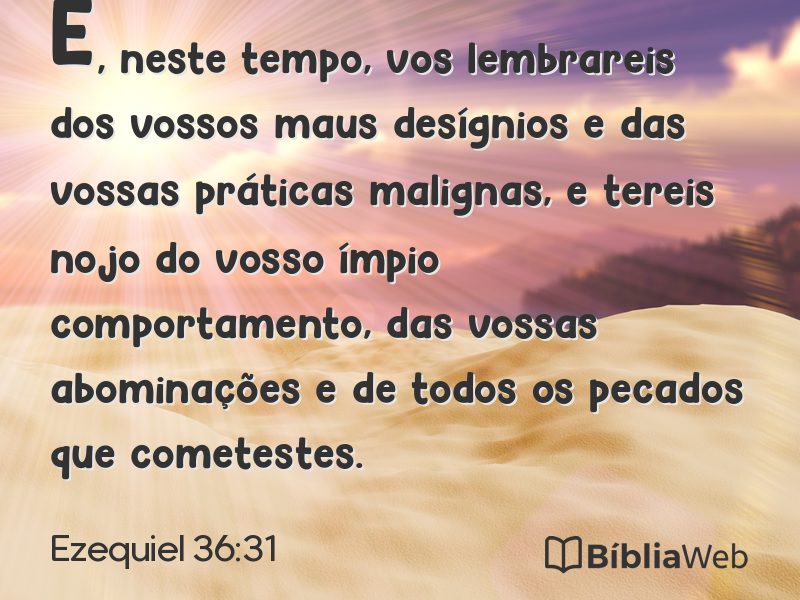 Ezequiel 36:31 em imagem para compartilhar