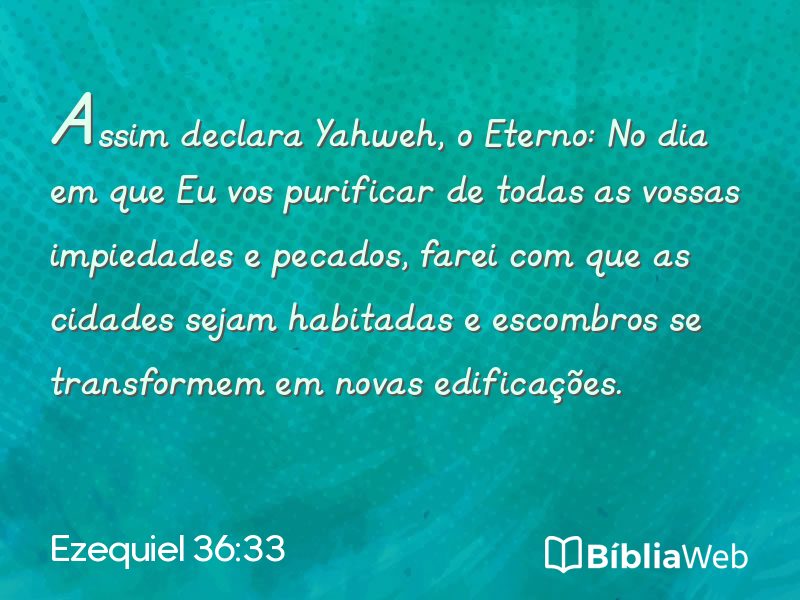 Ezequiel 36:33 em imagem para compartilhar