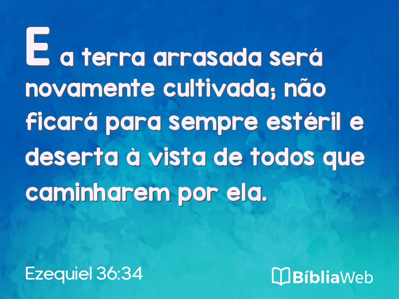 Ezequiel 36:34 em imagem para compartilhar