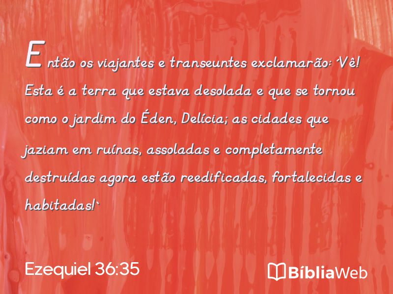 Ezequiel 36:35 em imagem para compartilhar