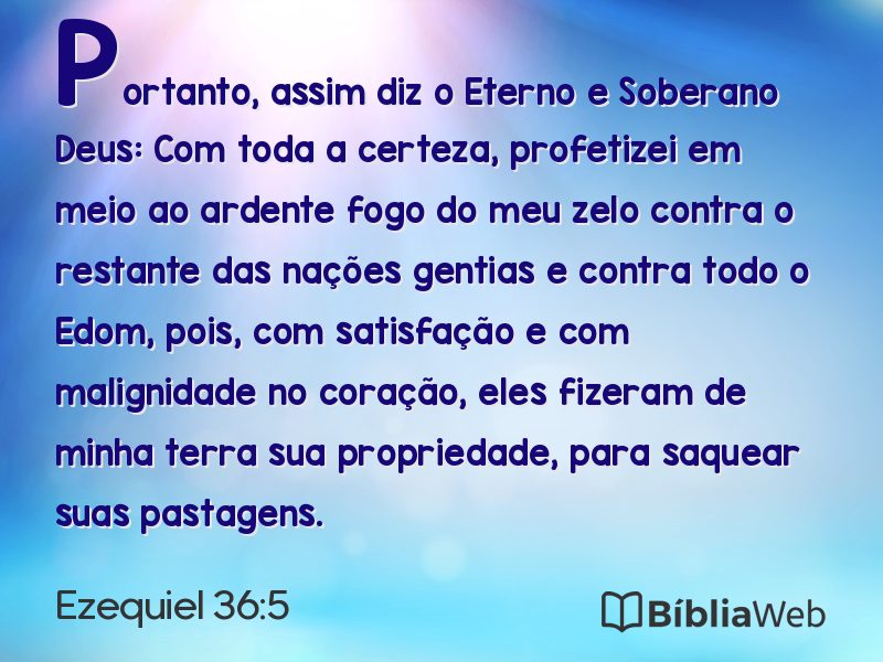 Ezequiel 36:5 em imagem para compartilhar