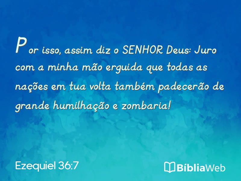 Ezequiel 36:7 em imagem para compartilhar