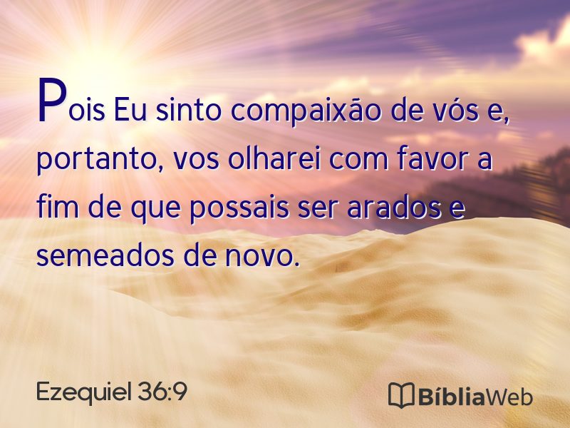 Ezequiel 36:9 em imagem para compartilhar