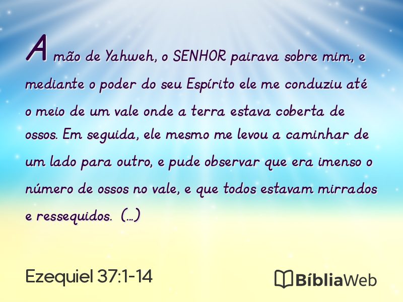 Ezequiel 37:1-14 em imagem para compartilhar