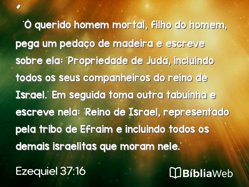 Ezequiel 37:16 em imagem para compartilhar