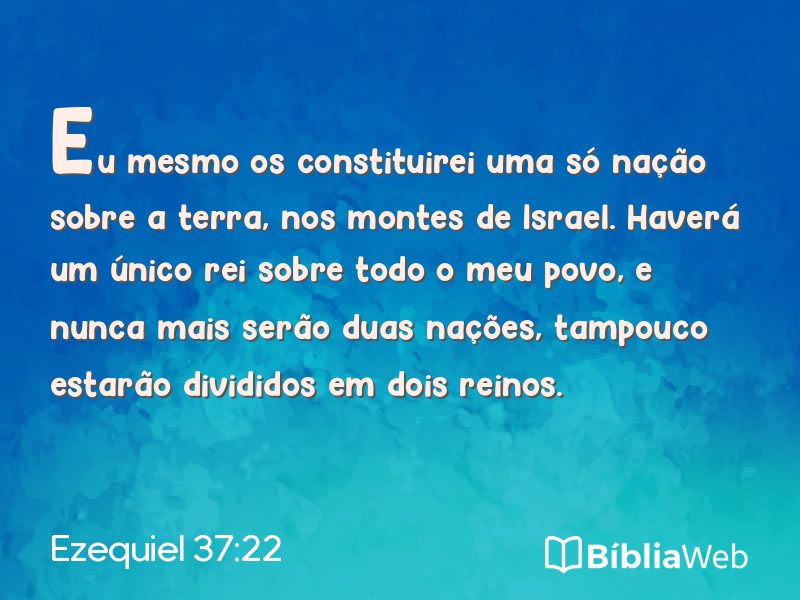 Ezequiel 37:22 em imagem para compartilhar
