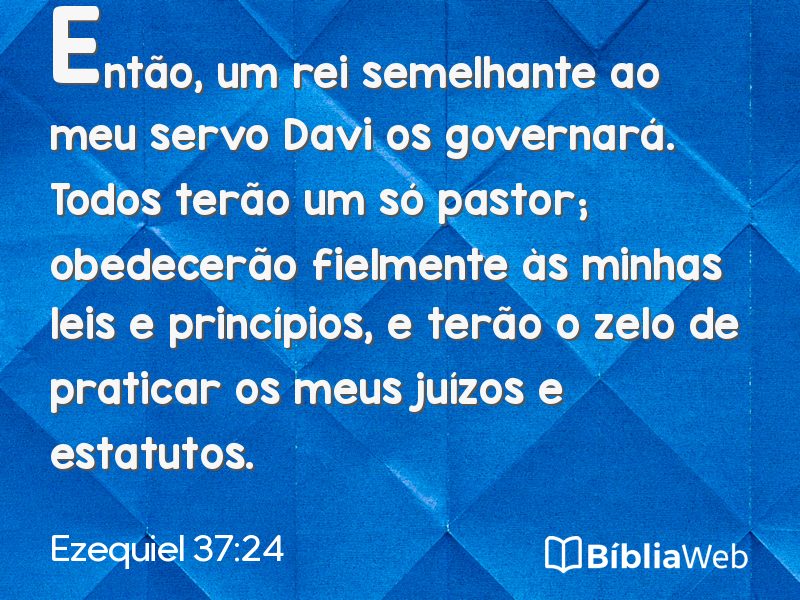 Ezequiel 37:24 em imagem para compartilhar