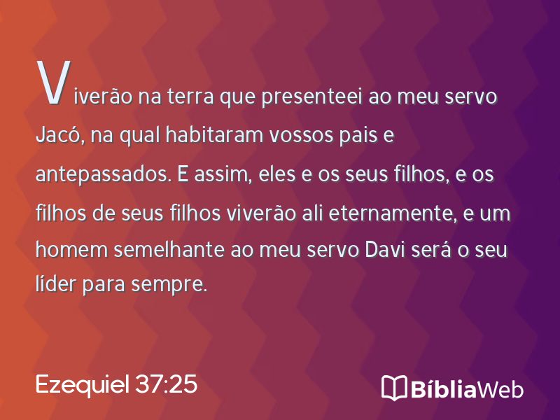 Ezequiel 37:25 em imagem para compartilhar
