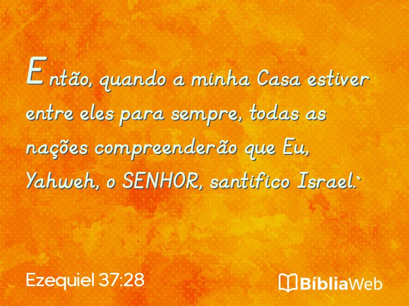 Ezequiel 37:28 em imagem para compartilhar