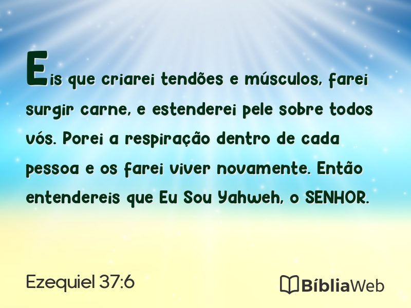 Ezequiel 37:6 em imagem para compartilhar