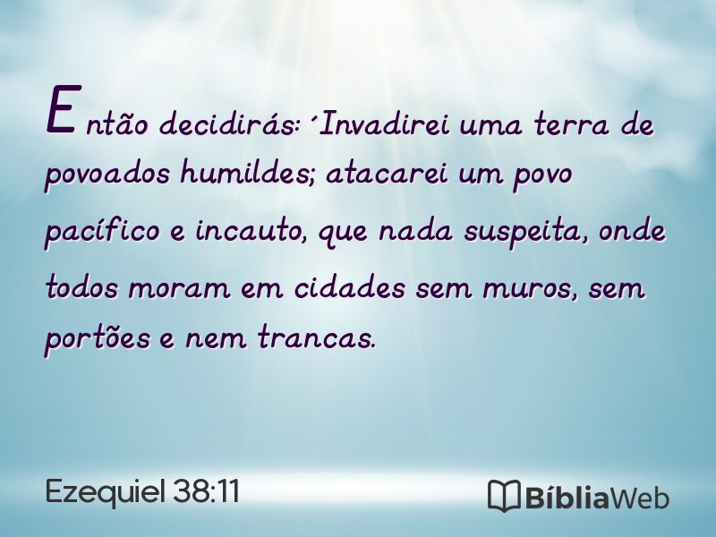Ezequiel 38:11 em imagem para compartilhar