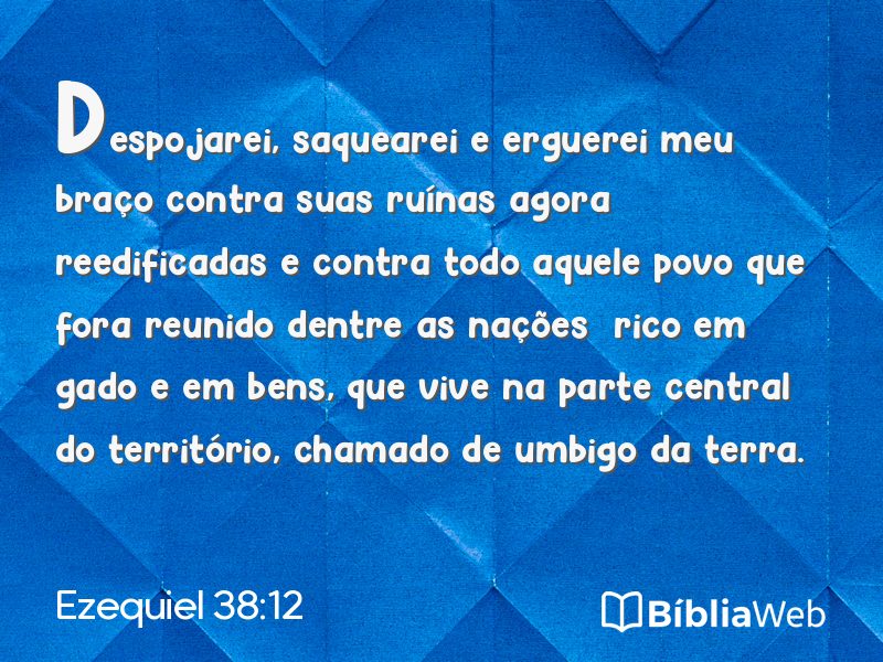 Ezequiel 38:12 em imagem para compartilhar
