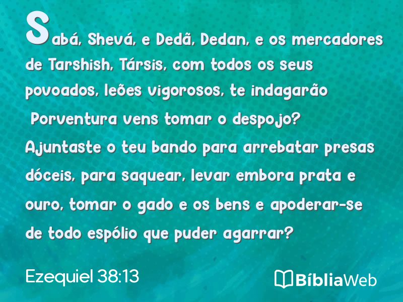 Ezequiel 38:13 em imagem para compartilhar