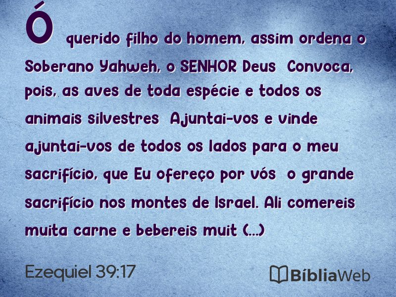 Ezequiel 39:17 em imagem para compartilhar