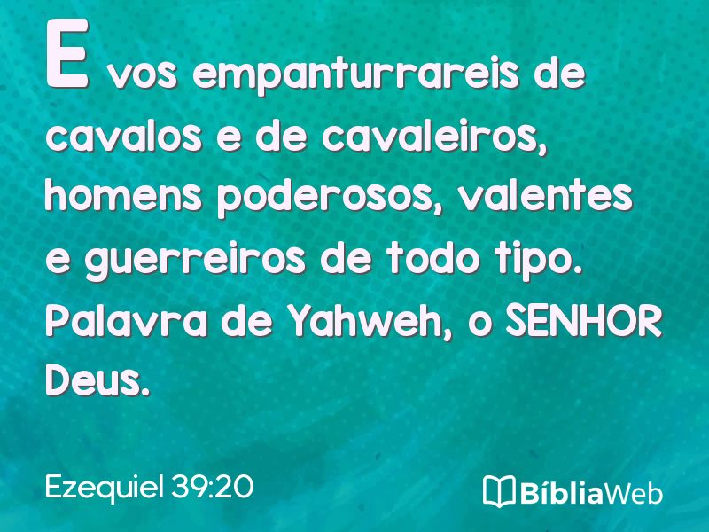 Ezequiel 39:20 em imagem para compartilhar