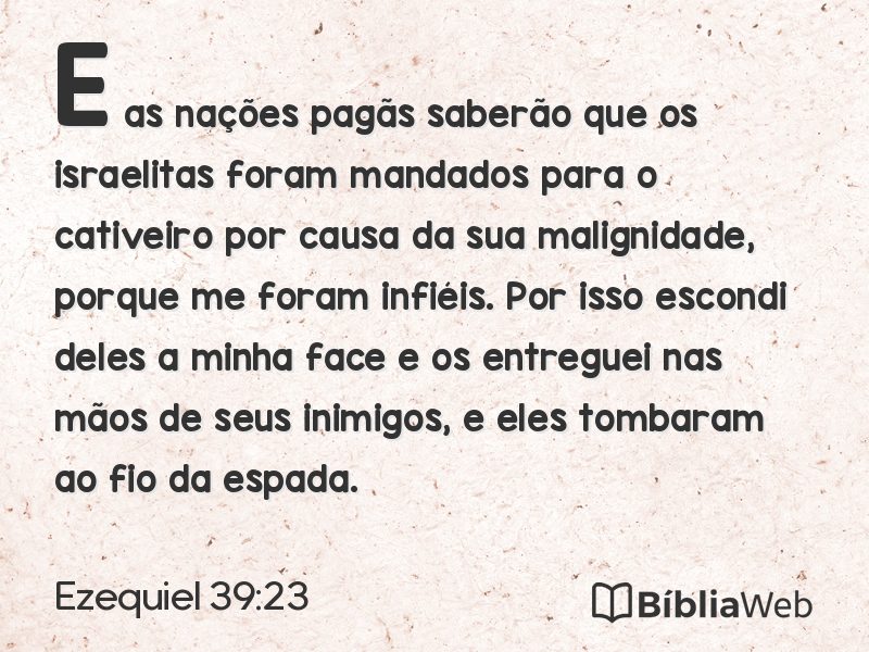 Ezequiel 39:23 em imagem para compartilhar
