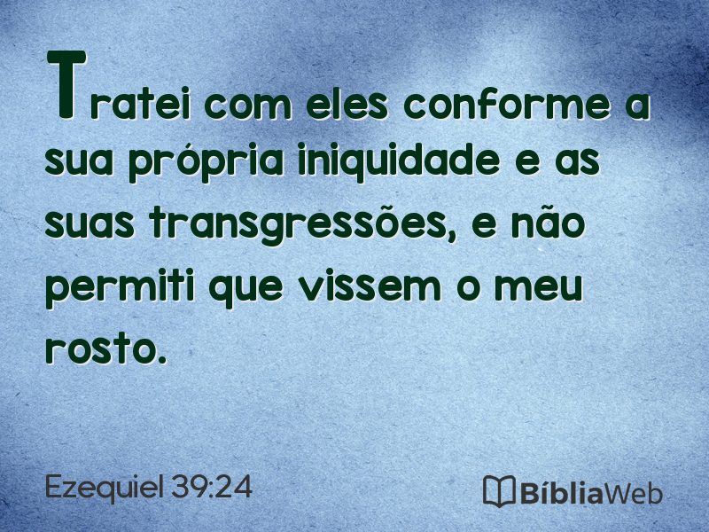 Ezequiel 39:24 em imagem para compartilhar