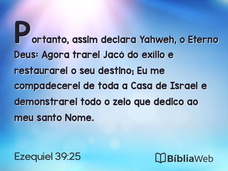 Ezequiel 39:25 em imagem para compartilhar