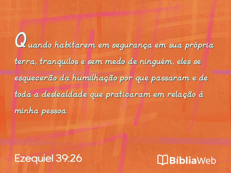 Ezequiel 39:26 em imagem para compartilhar