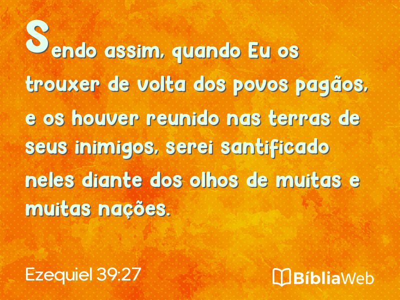 Ezequiel 39:27 em imagem para compartilhar