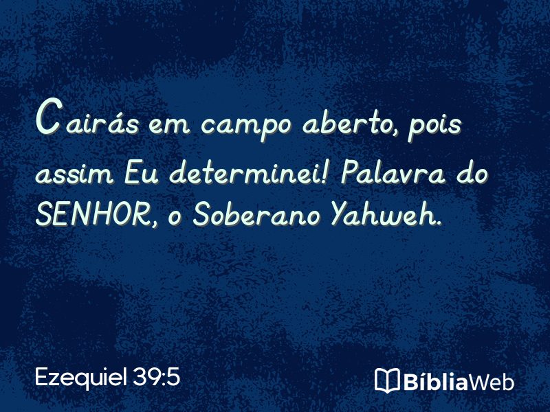 Ezequiel 39:5 em imagem para compartilhar