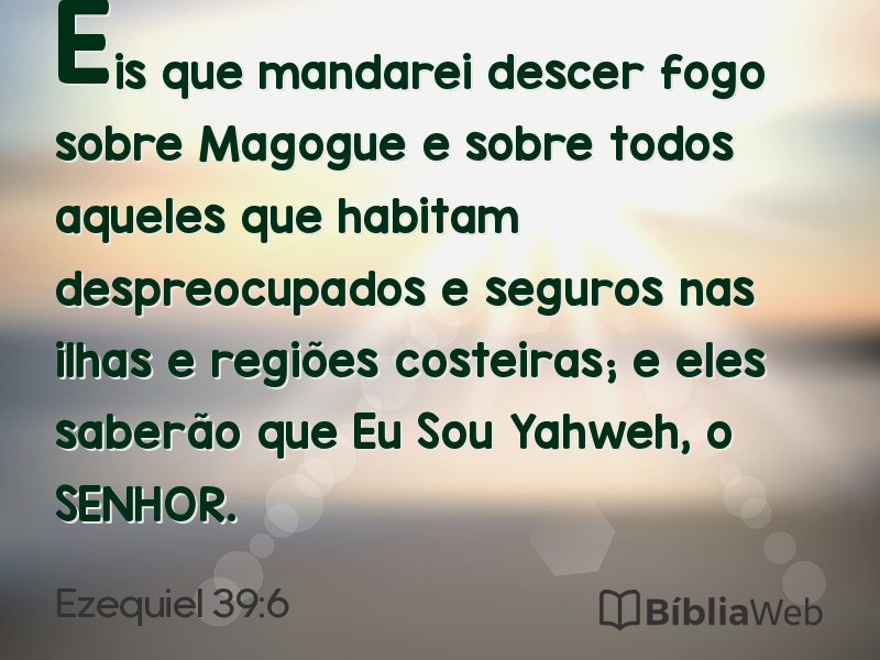 Ezequiel 39:6 em imagem para compartilhar