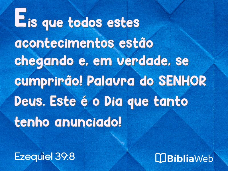 Ezequiel 39:8 em imagem para compartilhar