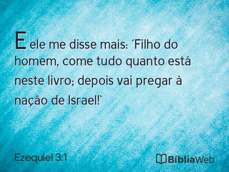 Ezequiel 3:1 em imagem para compartilhar