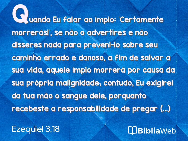 Ezequiel 3:18 em imagem para compartilhar